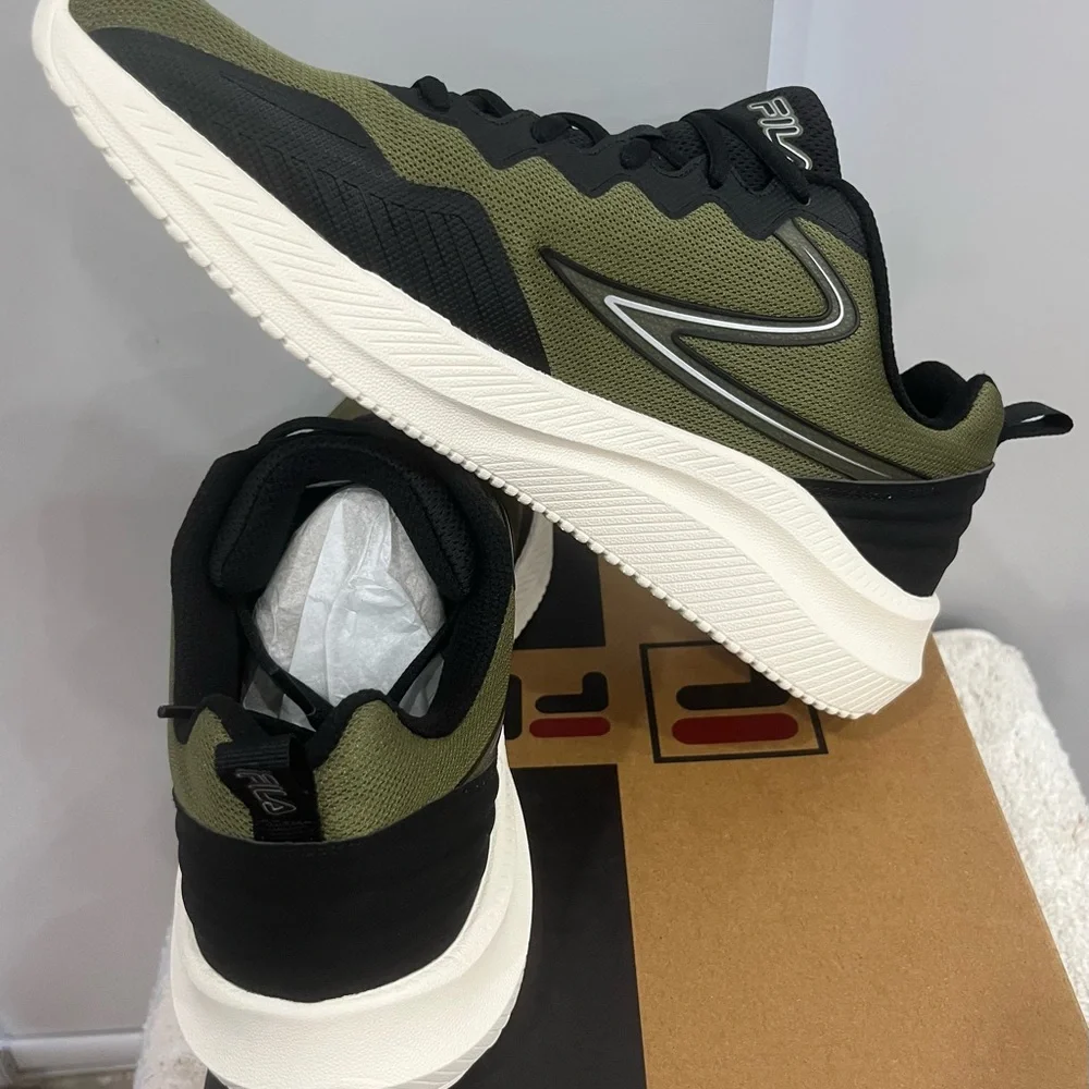 Fila Olive and‎ Black Athletic Shoes